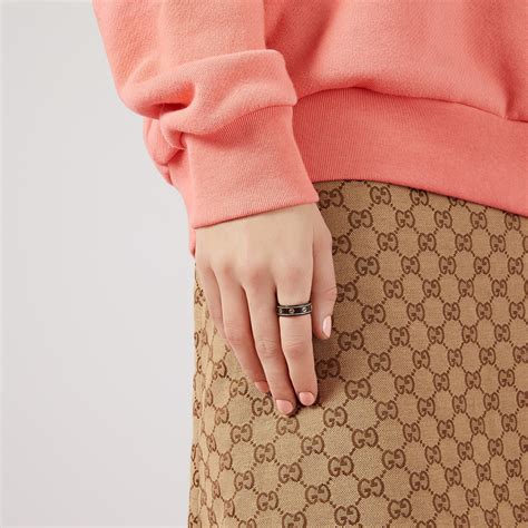 gucci ring goldsmiths|gucci gold textured icon ring.